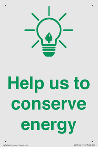Help us to conserve energy 